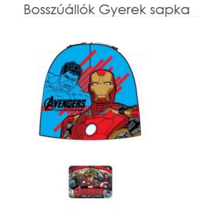 54 cm-es fejre világoskék kötött sapka - Avenger - ÚJ
