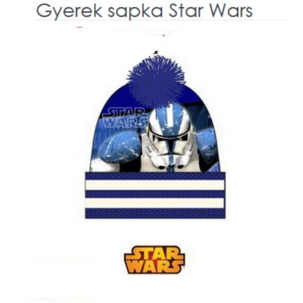 54 cm-es kék bélelt téli sapka - Star Wars - ÚJ