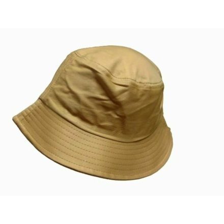 58 cm-es fejre barna vászon nyári kalap (unisex) - ÚJ 