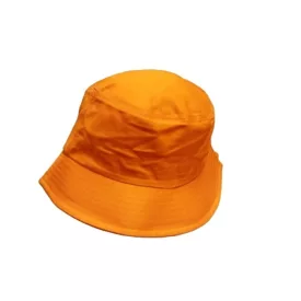   56 cm-es fejre narancsárga vászon nyári kalap (unisex) - ÚJ 