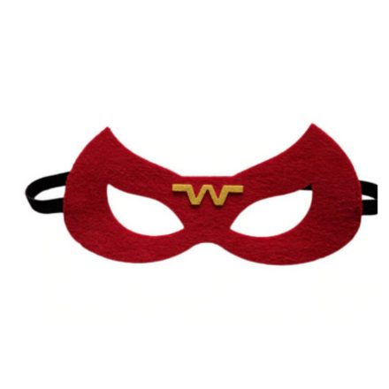Filc maszk, piros - Wonder Woman - ÚJ