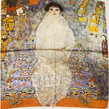 70x70 cm-es festményes nőalakos selyem sál, kendő - Gustav Klimt  - ÚJ