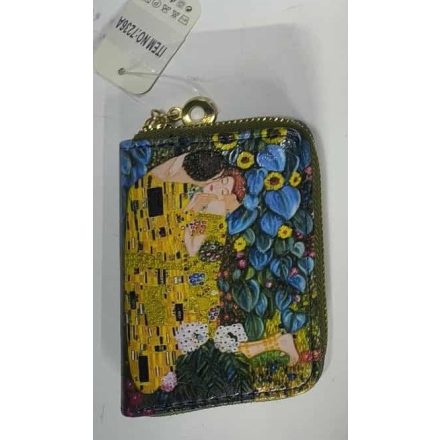 Festményes pénztárca - Klimt: A csók - 14x12 cm - ÚJ