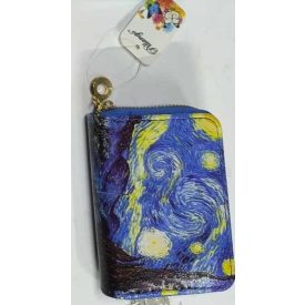   Festményes pénztárca - Van Gogh: Csillagos éj - 14x12 cm - ÚJ