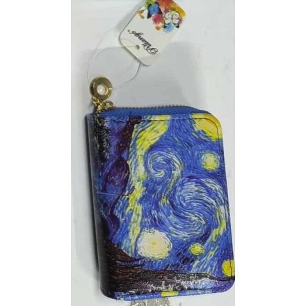 Festményes pénztárca - Van Gogh: Csillagos éj - 14x12 cm - ÚJ