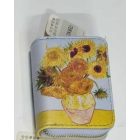 Festményes pénztárca - Van Gogh: Napraforgók - 14x12 cm - ÚJ