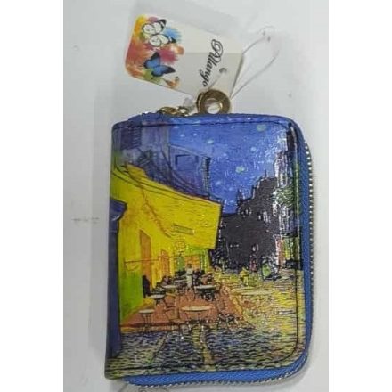 Festményes pénztárca - Van Gogh: Éjszakai kávézó - 14x12 cm - ÚJ