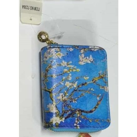 Festményes pénztárca - Van Gogh: Mandulavirágok - 14x12 cm - ÚJ