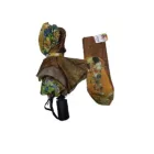 Mustársárga-barna festményes automata esernyő - Klimt: A csók - ÚJ