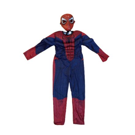 Izmosított Pókember jelmez maszkkal, 7-8 év - Spiderman - ÚJ