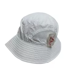   60 cm-es fejre fehér nyári kalap, oldalt hálós (unisex) - ÚJ 