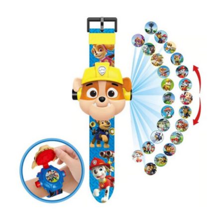 Projectoros gyerek karóra - Rubble - Paw Patrol, Mancs Őrjárat - ÚJ