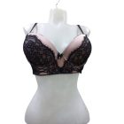 75C fekete-bézs merevítős dupla push-up melltartó - Censored - ÚJ