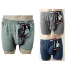 Férfi XL-es pamut boxer, alsónadrág, 3 db egyben, vegyes színek - Lordan  - ÚJ