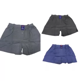   Férfi bordás anyagú gombos boxer, alsónadrág, 3 db egyben, vegyes színek - Lordan - ÚJ