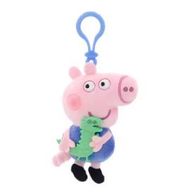   12 cm-es plüss kulcstartós George figura - Peppa Pig - Peppa Malac - ÚJ