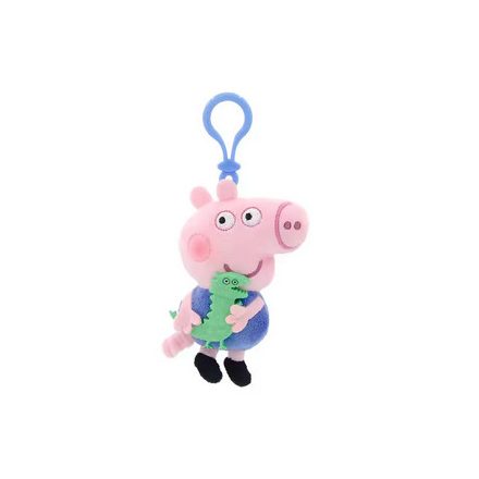 12 cm-es plüss kulcstartós George figura - Peppa Pig - Peppa Malac - ÚJ