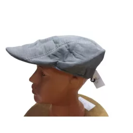   Férfi sötétszürke ellenzős nyári sapka, sildes lapossapka, gavallér sapka, flat cap, ivy cap 58 cm-es fejre - ÚJ 