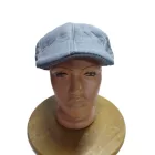 Férfi sötétszürke ellenzős nyári sapka, sildes lapossapka, gavallér sapka, flat cap, ivy cap 58 cm-es fejre - ÚJ 
