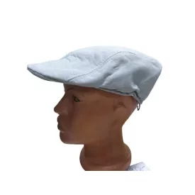   Férfi drapp ellenzős nyári sapka, sildes lapossapka, gavallér sapka, flat cap, ivy cap 59 cm-es fejre - ÚJ 