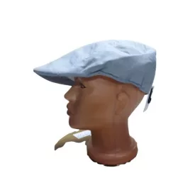   Férfi világosszürke ellenzős nyári sapka, sildes lapossapka, gavallér sapka, flat cap, ivy cap 59 cm-es fejre - ÚJ 
