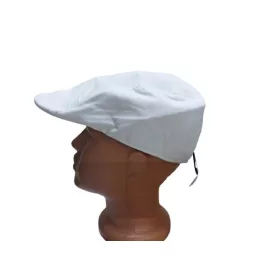   Férfi fehér ellenzős nyári sapka, sildes lapossapka, gavallér sapka, flat cap, ivy cap 59 cm-es fejre - ÚJ 