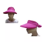 Női puncsszínű, erős pink 2in1 napellenző, vagy sapka, shildes nyári kalap (teteje lecipzározható), 1 db - ÚJ 