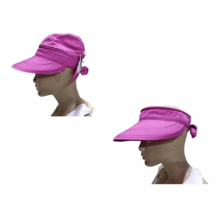 Női pink 2in1 napellenző, vagy sapka, shildes nyári kalap (teteje lecipzározható), 1 db - ÚJ 
