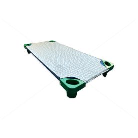 Mintás óvodai lepedő cicás kék - ÚJ