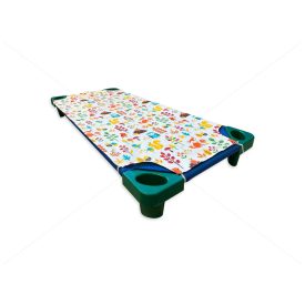 Mintás óvodai lepedő rókás sárga - ÚJ