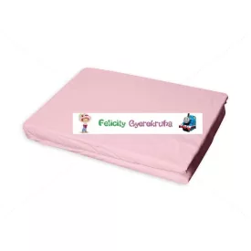   Pamut-jersey gumis gyerek lepedő kiságyra 60-70x120-140 cm, rózsaszín - ÚJ