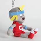 Sportoló, piros ruhás zombi plüss figura, kulcstartós, 20 cm - Plants vs. Zombies - ÚJ