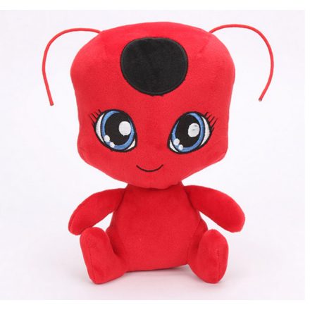 20 cm-es Tikki - Katica plüss figura, Kwami - Miraculous - Csodálatos Katicabogár - ÚJ