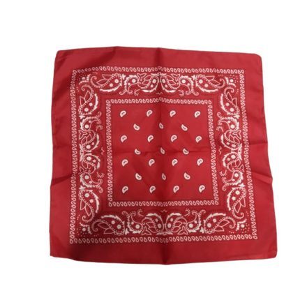 Piros mintás kendő, sál, bandana - ÚJ