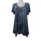 Női nagyméretű szürke strasszos mintás tunika jellegű póló, one size, free size, egy méret - Fashion - ÚJ