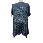 Női nagyméretű szürke strasszos mintás tunika jellegű póló, one size, free size, egy méret - Fashion - ÚJ