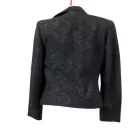 Női M-es fekete magában mintás elegáns blézer 
