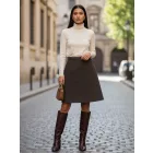Női M-es barna elegáns gyapjú kosztüm, szett, együttes - Si You