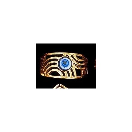 Arany színű Gonosz szeme, Devil's Eye bizsu gyűrű, 20-es méret - ÚJ