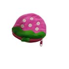 Plüss pink eper pénztárca - ÚJ