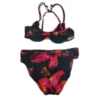 Női M-es fekete-pink mintás bikini - Lascana