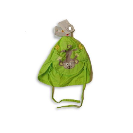 40-42 cm-es fejre zöld majmos nyári sapka - Ergee - ÚJ