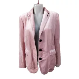 Női XL-es rózsaszín bársony blézer - BLONDE No. 8