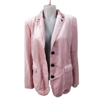 Női XL-es rózsaszín bársony blézer - BLONDE No. 8