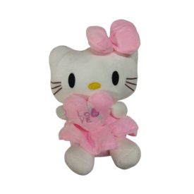 25 cm-es plüss figura, rózsaszín - Hello Kitty - ÚJ