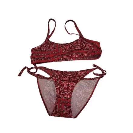 146-152-es bordó török mintás bikini - Tezenis
