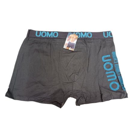 Férfi 4XL-es sötétszürke feliratos boxer, alsónadrág - Uomo - ÚJ