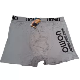   Férfi 3XL-es világosszürke feliratos boxer, alsónadrág - Uomo - ÚJ