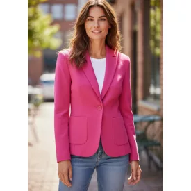 Női M-es pink pamutos hatású blézer - Next