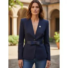 Női M-es sötétkék elegáns blézer - Sisley